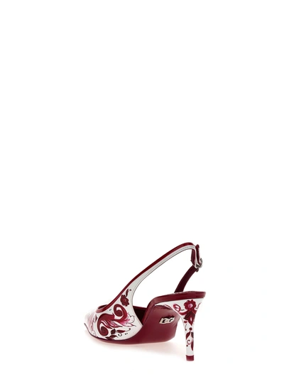 Shop Dolce & Gabbana Maiolica Slingback Pumps Fuchsia
