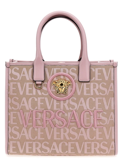 Shop Versace Allover Tote Bag Pink