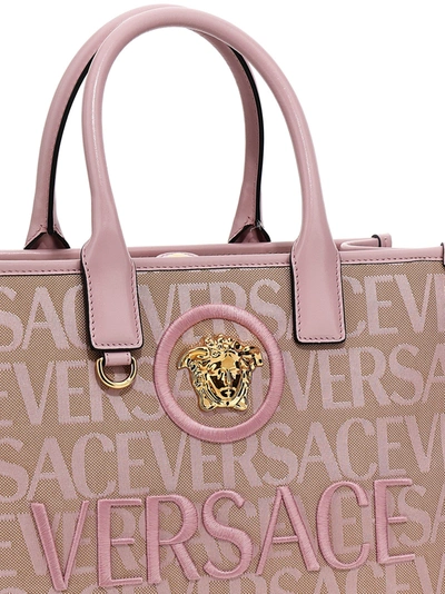 Shop Versace Allover Tote Bag Pink