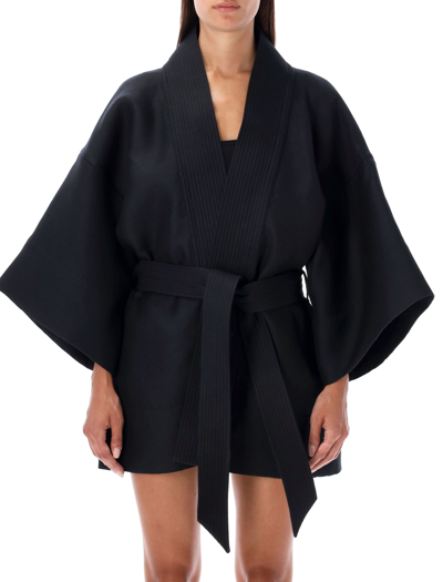 Shop Wardrobe.nyc Kimono In Black