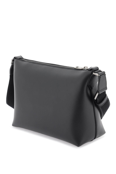 Shop Dolce & Gabbana Leather Crossbody Bag With Debossed Logo In Nero (black)