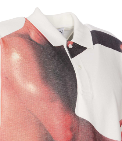 Shop Jw Anderson Profile Stud Printed Polo In White