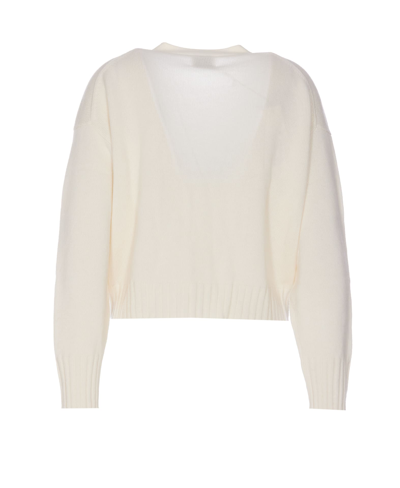 Shop Allude Cardigan In White