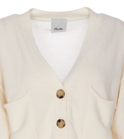 Shop Allude Cardigan In White