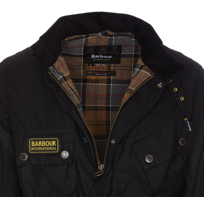 Shop Barbour Slim International Wax Jacket In Black