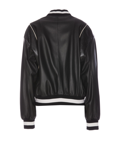 Shop Bally Leather Jacket In Black