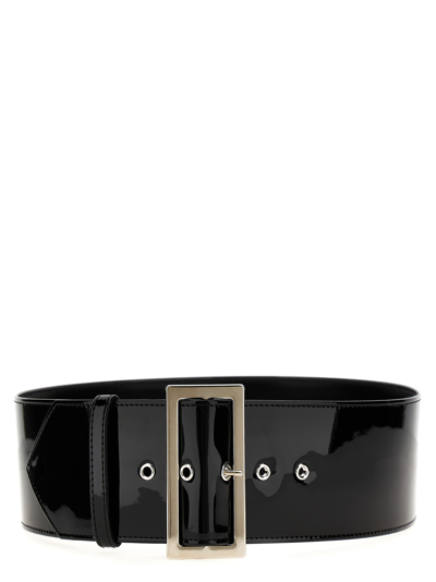 Shop Philosophy Di Lorenzo Serafini Patent Leather Belt In Black