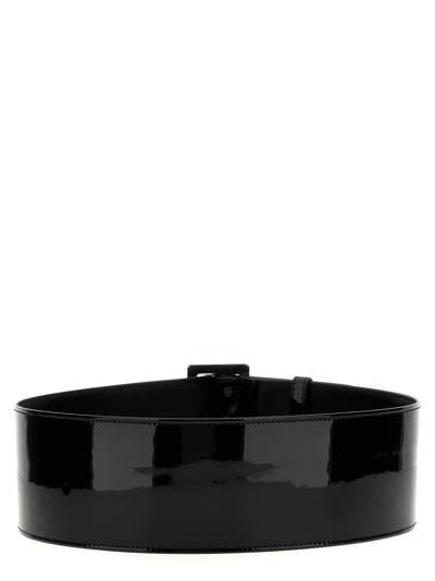 Shop Philosophy Di Lorenzo Serafini Patent Leather Belt In Black