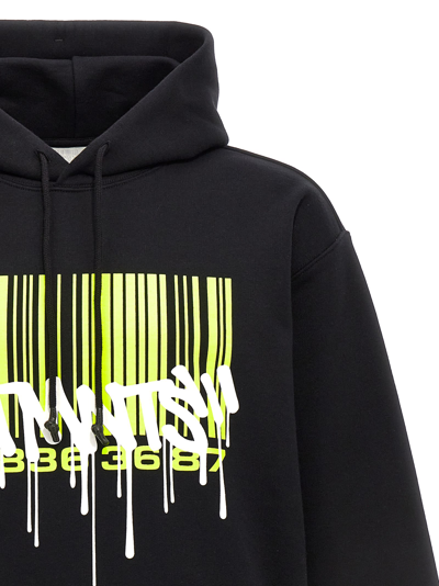 Shop Vtmnts Graffiti Big Barcode Hoodie In Black