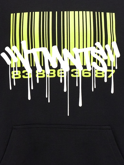 Shop Vtmnts Graffiti Big Barcode Hoodie In Black