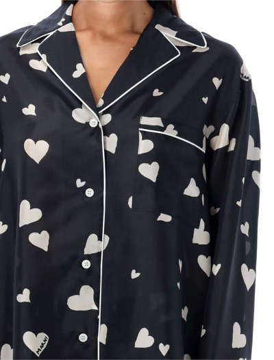 Shop Marni Pijama Shirt In Black