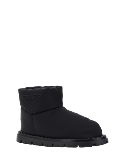 Shop Prada Blow Ankle Boots In Nero