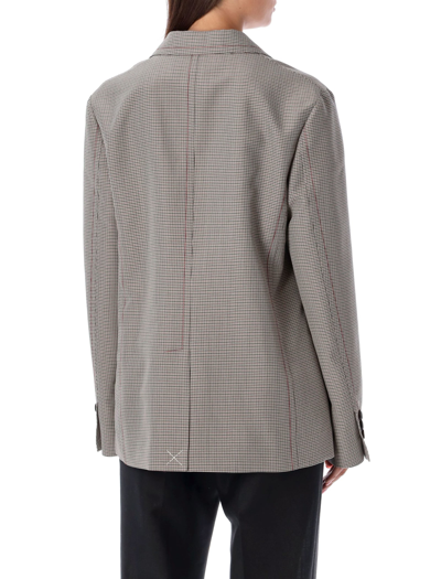 Marni Houndstooth Wool-blend Blazer In Check