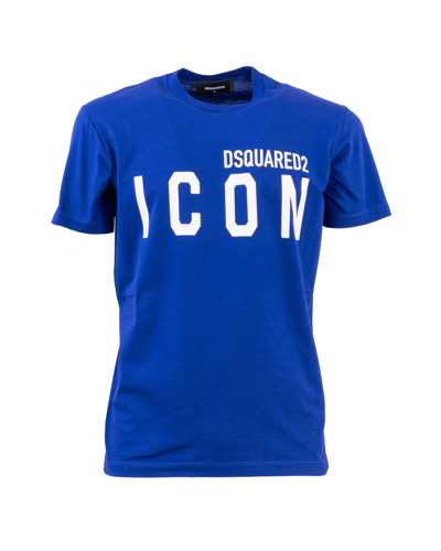 Shop Dsquared2 Be Icon T-shirt In Bluette