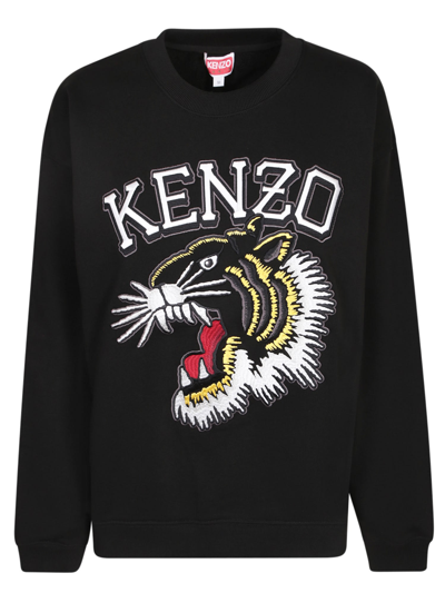 Shop Kenzo Tiger Varsity Black Sweatshirt