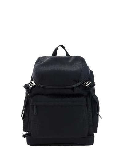 Shop Versace Backpack In Nero-rutenio