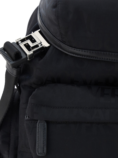 Shop Versace Backpack In Nero-rutenio