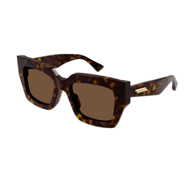 Shop Bottega Veneta Bv1212s 002 Sunglasses In Marrone