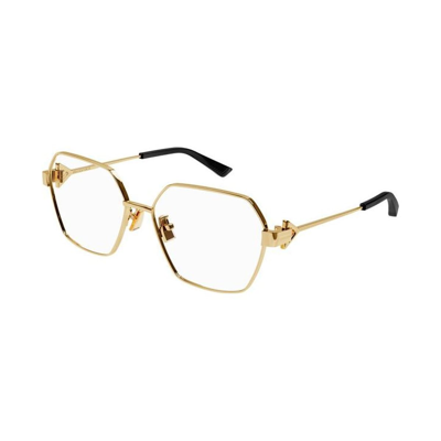 Shop Bottega Veneta Bv1224o 002 Glasses In Oro