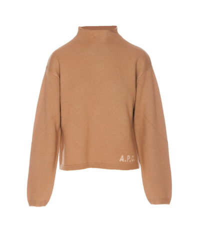 Shop Apc Oda Sweater In Brown