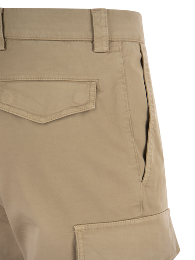 Shop Brunello Cucinelli Garment-dyed Leisure Fit Trousers In Sand