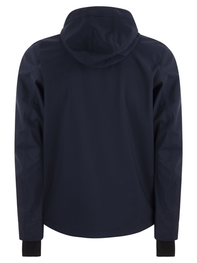 Shop K-way Jacko Bonded - Short Jacket With Hood In Dark Blue