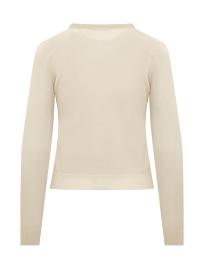 Jucca Crewneck Cardigan In Panna