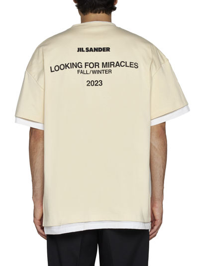 Shop Jil Sander T-shirt In Bone