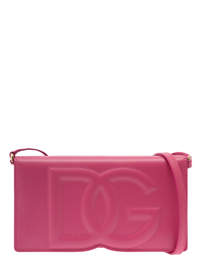 Shop Dolce & Gabbana Dg Logo Micro Bag In Beige