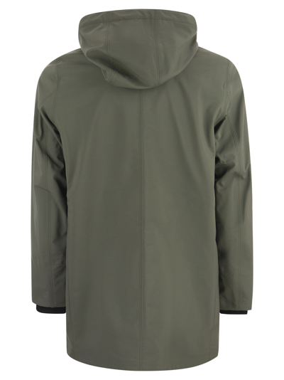 Shop K-way Marlyn Bonded - Hooded Jacket In Military Green