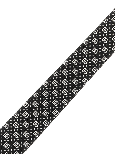 Shop Dolce & Gabbana Logo Tie In White/black