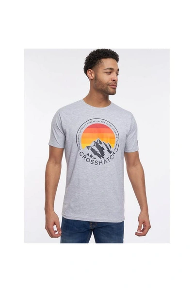Shop Crosshatch Mens Kamet Marl T-shirt In Grey