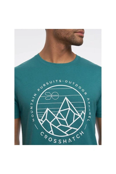 Shop Crosshatch Mens Talung Marl T-shirt In Green