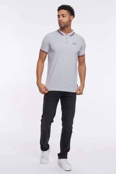 Shop Crosshatch Mens Marples Polo Shirt In Grey