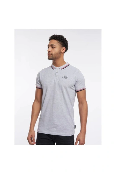Shop Crosshatch Mens Marples Polo Shirt In Grey