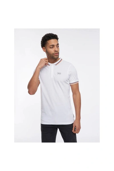 Shop Crosshatch Mens Vellamort Polo Shirt In White