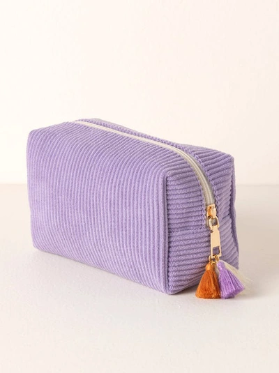 Shop Shiraleah Roux Boxy Zip Pouch, Lilac In Purple