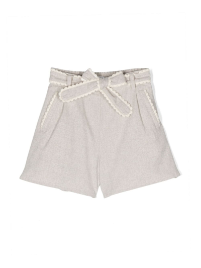 Shop Chloé Shorts With Belt In Beige