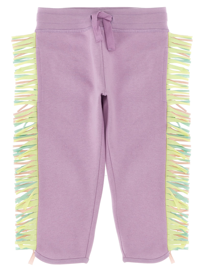 Shop Stella Mccartney Fringed Joggers In Purple