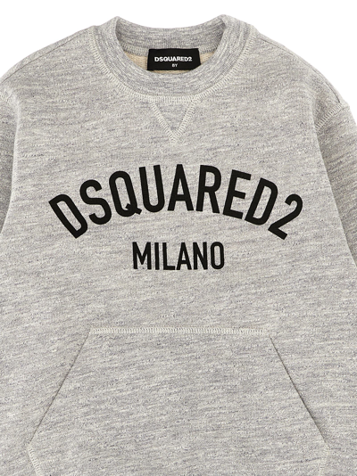 Shop Dsquared2 Logo Print Sweatshirt In Gray