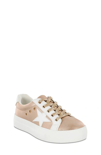 Shop Mia Kids' Sparklee Star Low Top Sneaker In Rose Gold