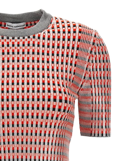 Shop Rabanne Laminated Mesh Sweater, Cardigans Multicolor
