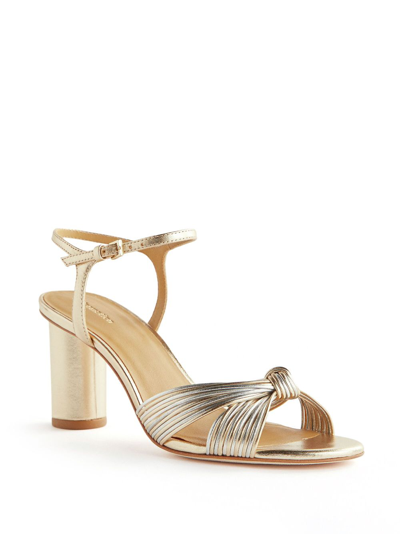 Reformation Petra Cylinder Heel Sandal In Gold