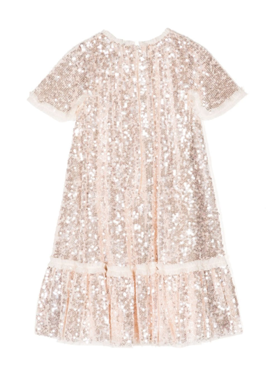 Shop Needle & Thread Sequin-embelished Recycled Polyester Dress In Pink