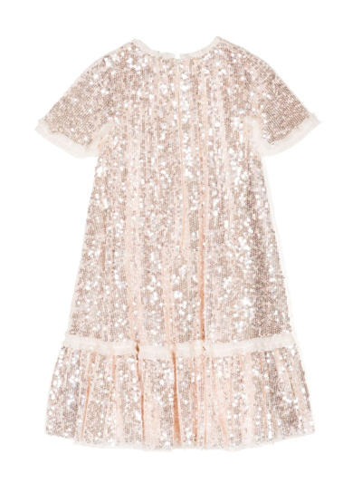 Needle & Thread Sequin-embelished Recycled Polyester Dress In Pink