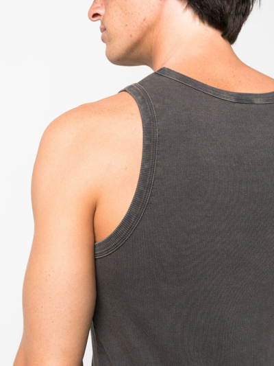 Entire Studios Washed Rib Tank Top In Grey