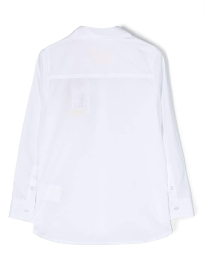 Shop Off-white Logo-print Cotton Shirt In White