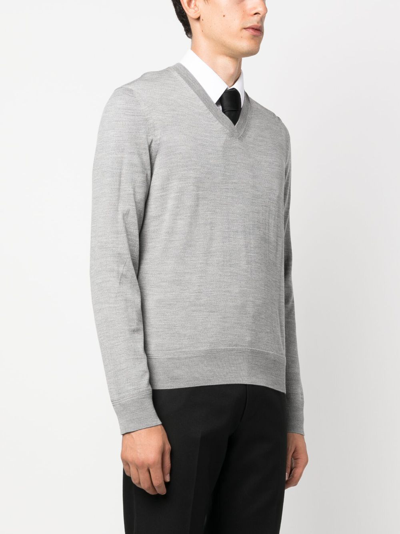 Shop Tom Ford V-neck Wool Jumper In Grey