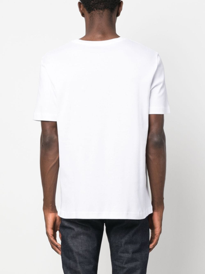 Shop Apc Round-neck Cotton T-shirt In White