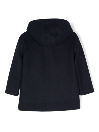 Il Gufo Montgomery Hooded Duffle Coat In Blue